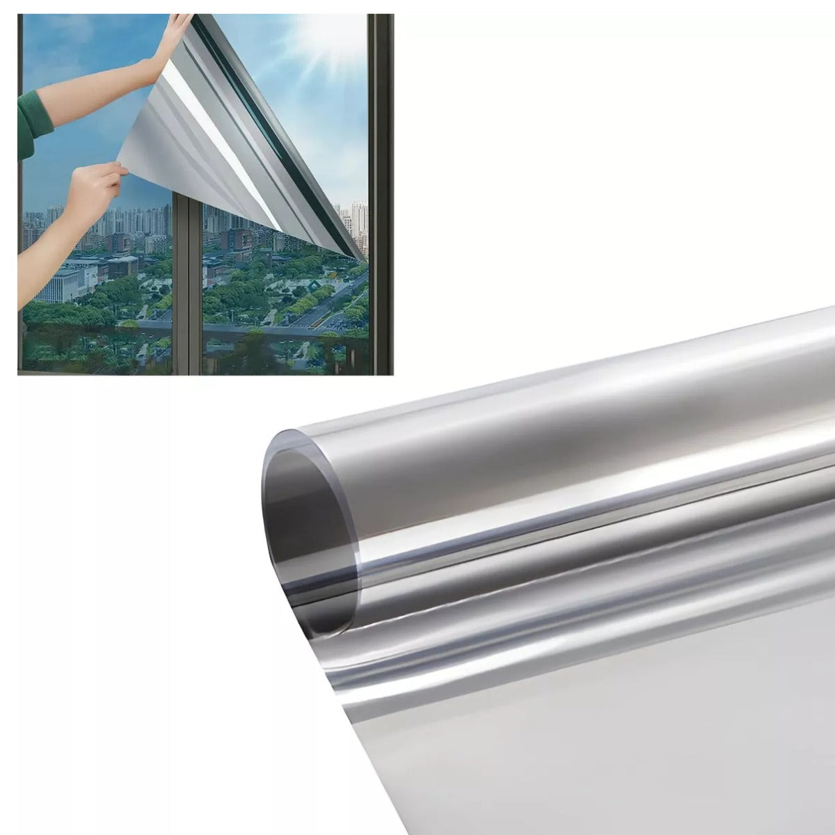 Vinilo adhesivo anti UV instalado en ventana